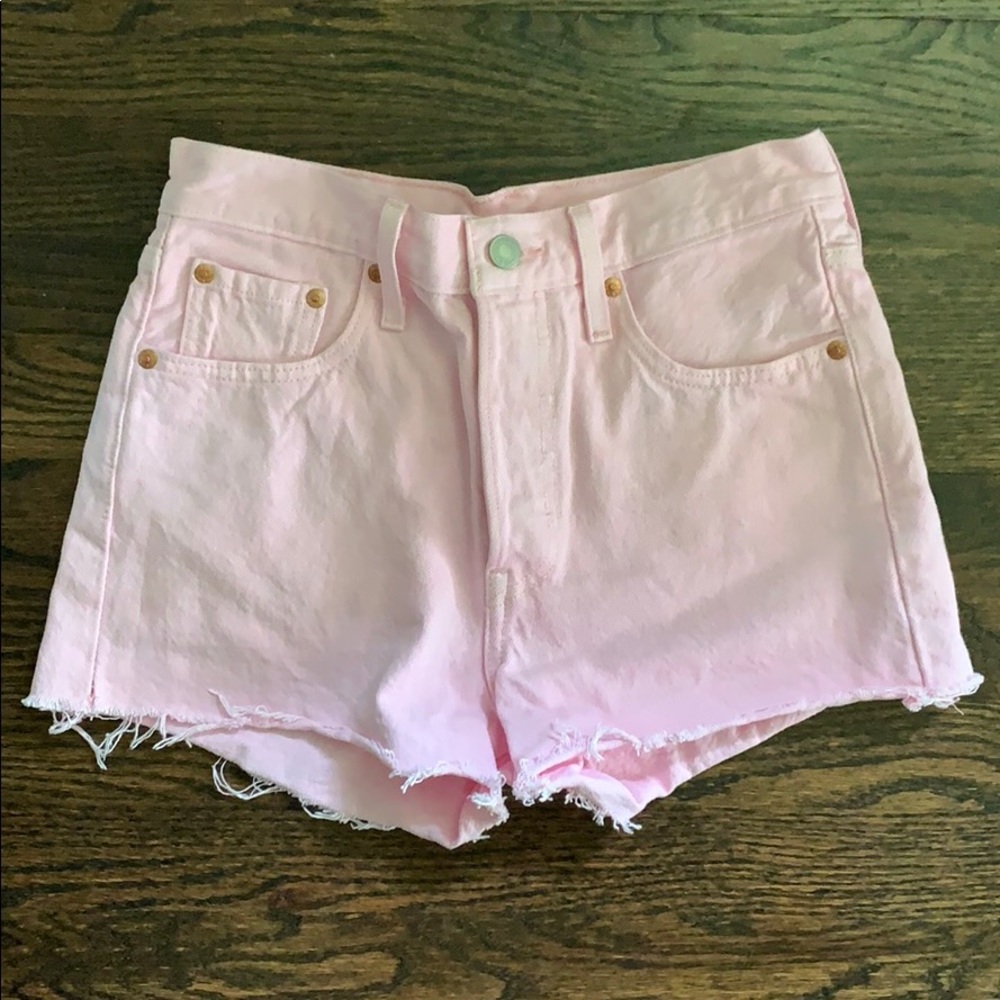 Levi’s pink high wasted shorts